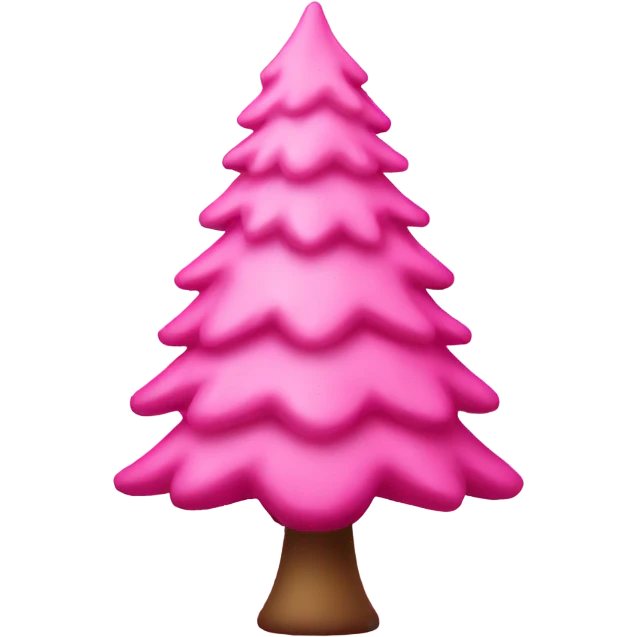 Small pink Christmas tree emoji