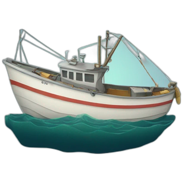 Fishing boat emoji