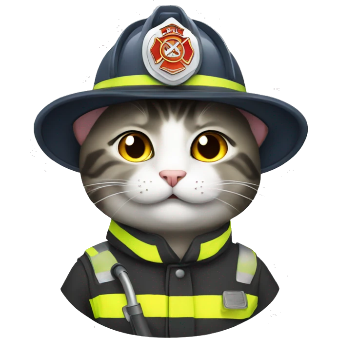 cat fireman  emoji