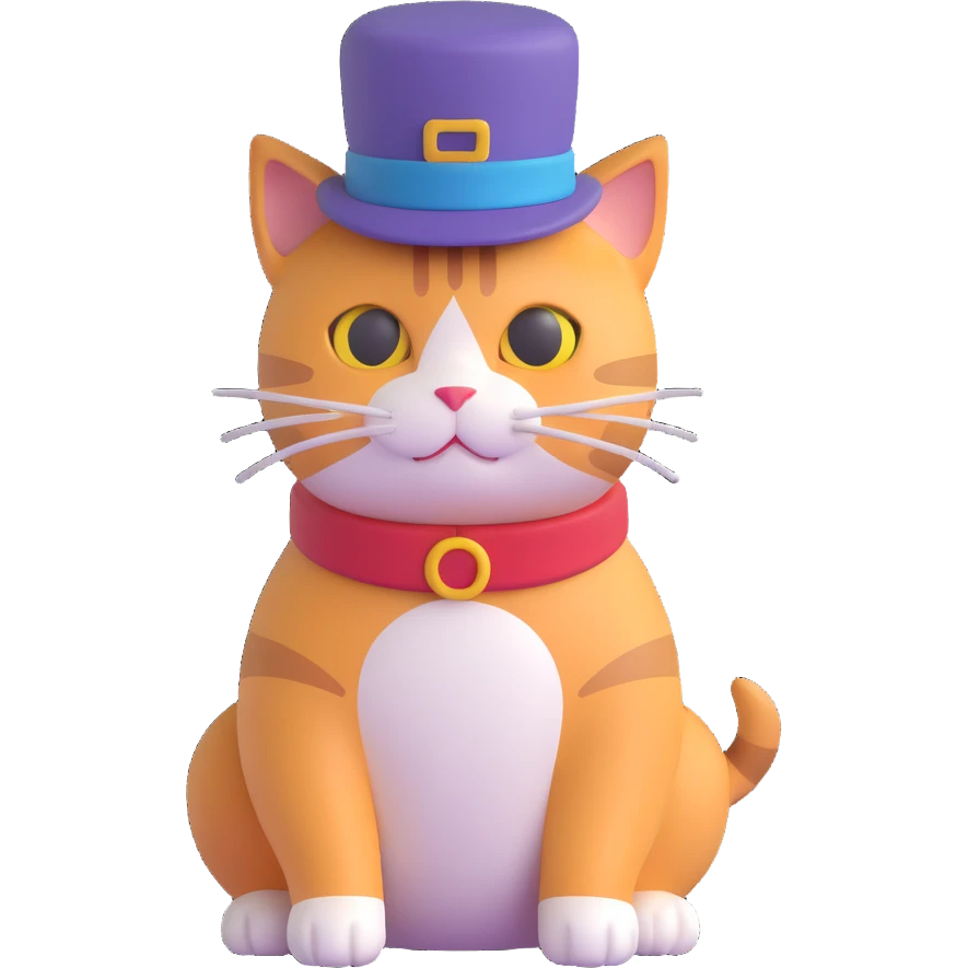 cat wearing a hat emoji