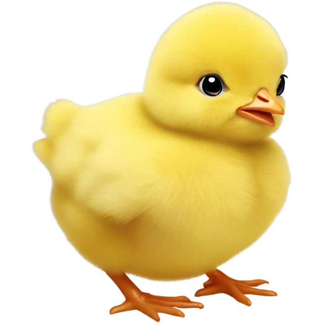 Photo Realistic Cute Easter baby chick emoji