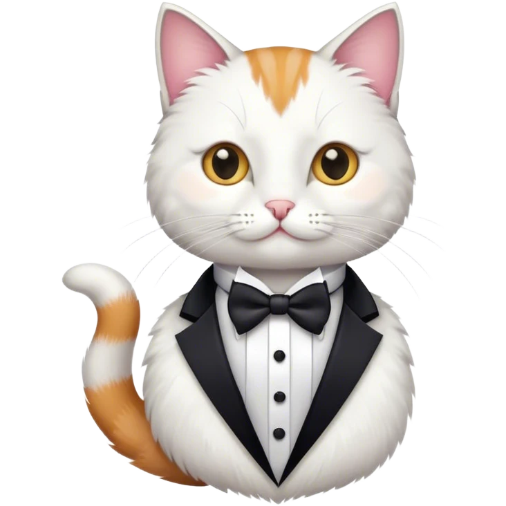 a cat wearing a tuxedo  emoji