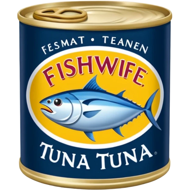 Create a logo using the Fishwife tinned tuna packaging and color scheme.  Wording should read: "The Fishwife Founder Feast 2025" emoji