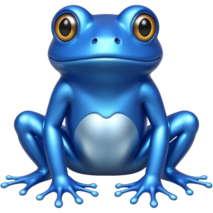 bionic blue frog emoji