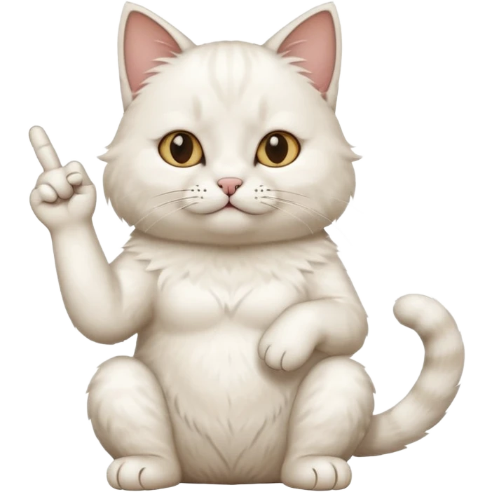 Cat with middle finger  emoji