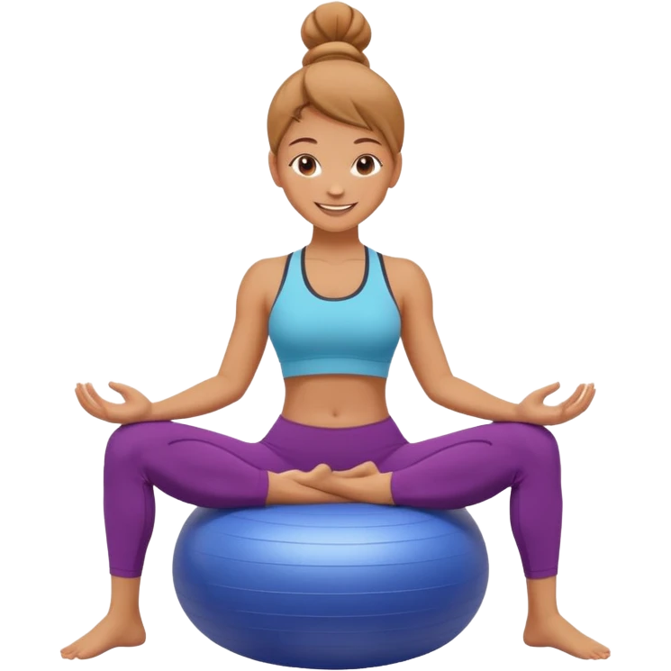 woman on yoga ball emoji