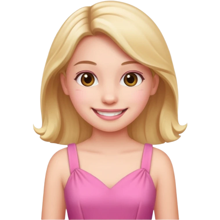 quero uma menina de roupa rosa feliz  emoji