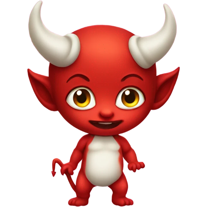 baby devil wearing dipers emoji