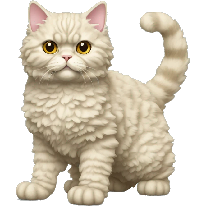 Selkirk Rex Cat Full Body emoji