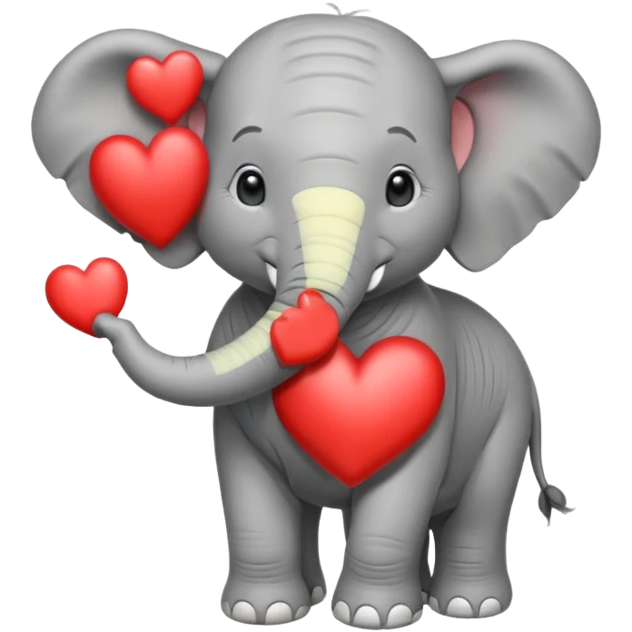 Elephant with heart emoji