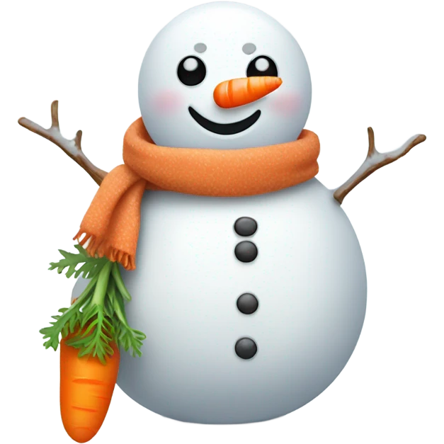 Very cute snowman emoji