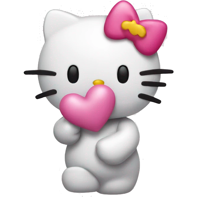 hello kitty blowing a kiss  emoji