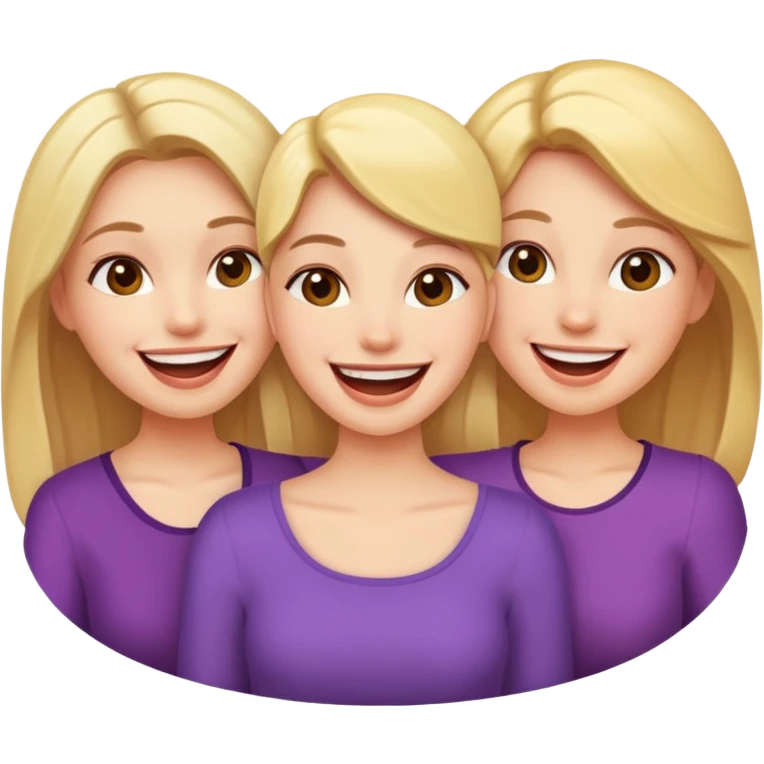 3 girlfriends white  emoji