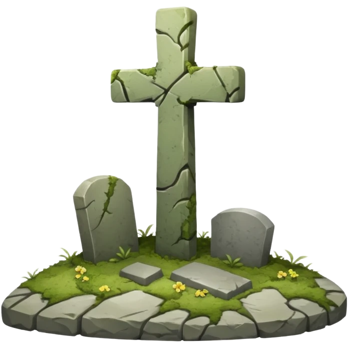 Cross on a grave emoji