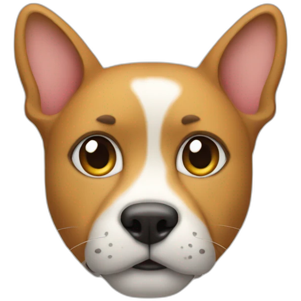 The top half is a dog and the bottom half is a cat emoji emoji