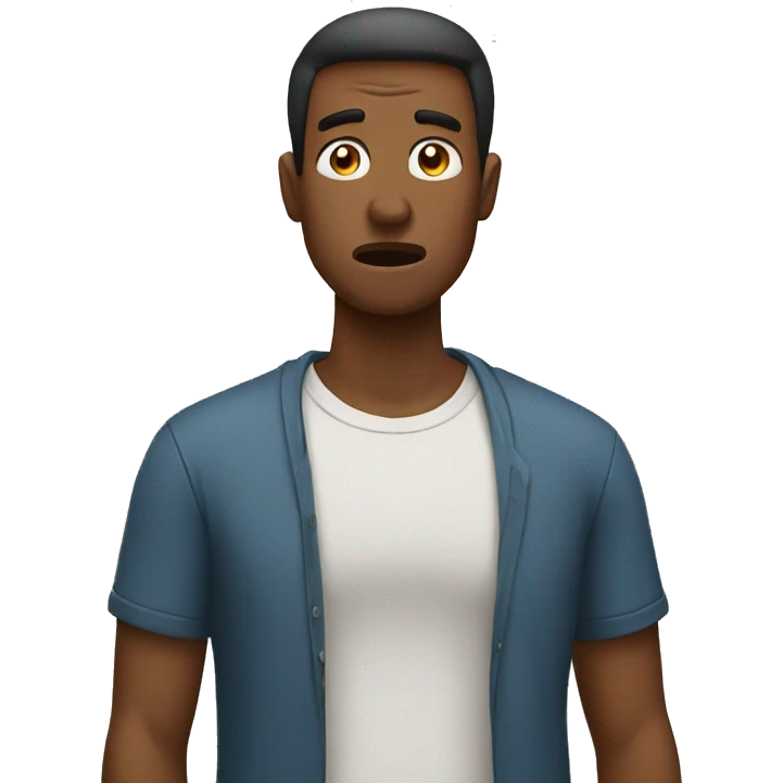 anxious man  emoji