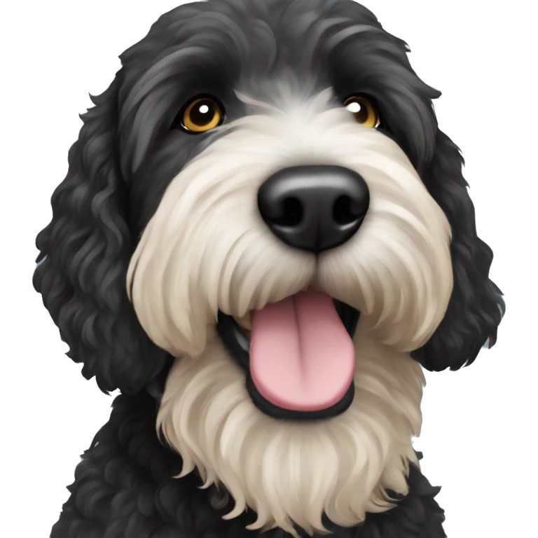 black goldendoodle emoji