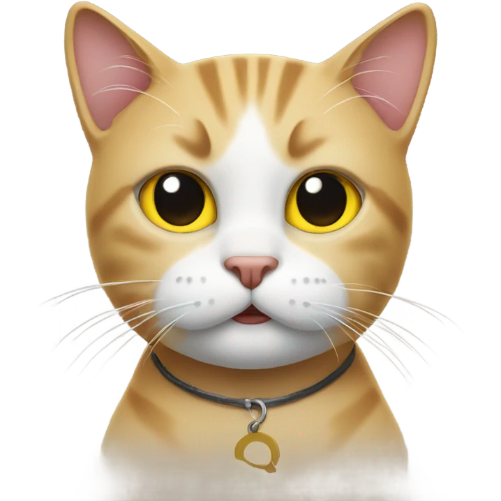 Cat with a contestation sign emoji