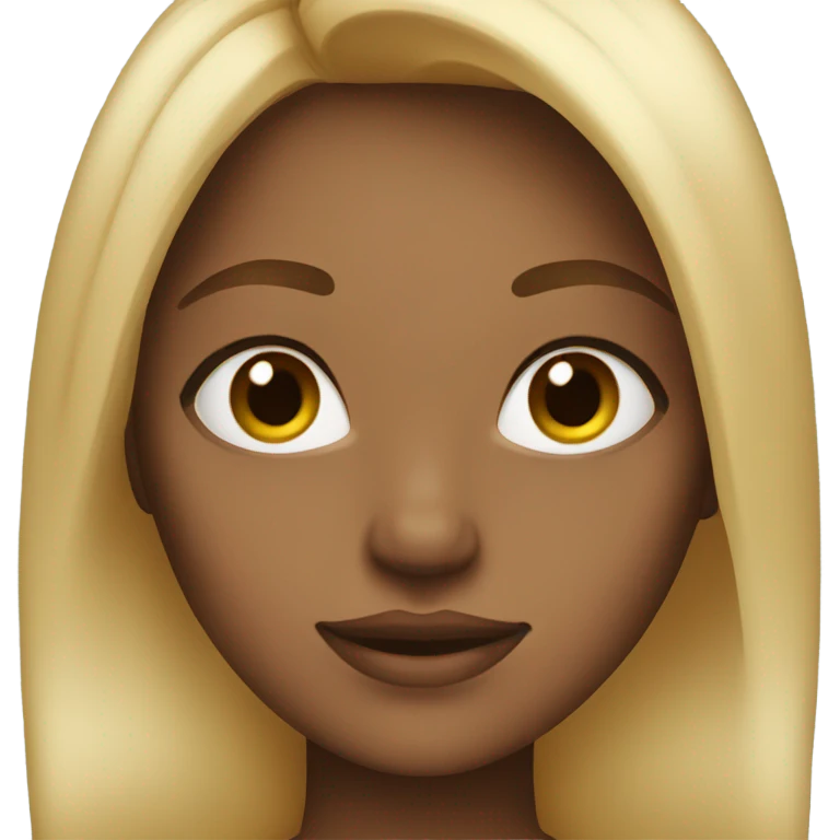 Blonde girl with brown eyes  emoji