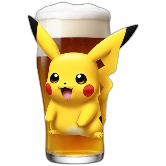 Pikachu bier emoji