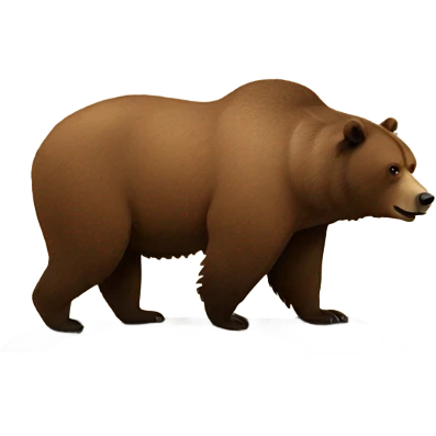 Grizzly bear riding a buffalo  emoji