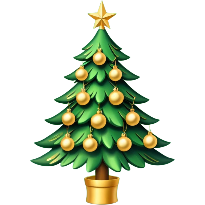 Christmas tree with Gold decoration’s emoji
