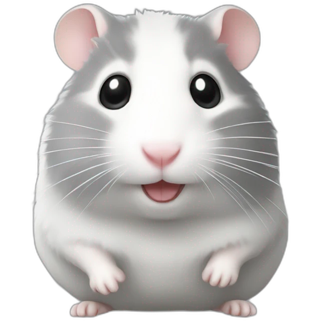 Light gray hamster emoji