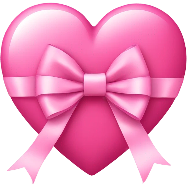 Pink heart with bow emoji