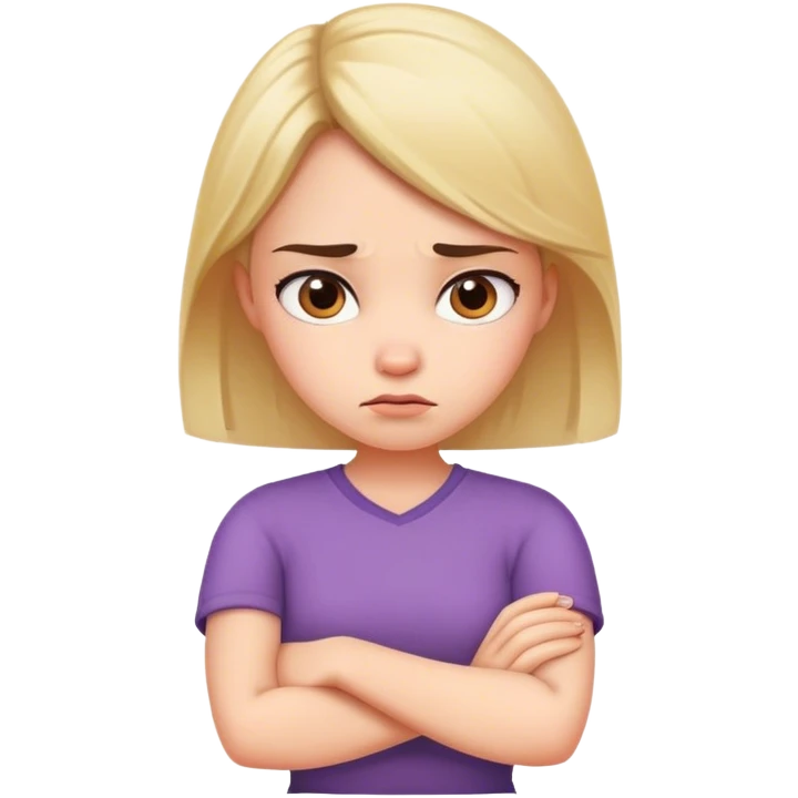 Annoyed Girl with arms crossed emoji