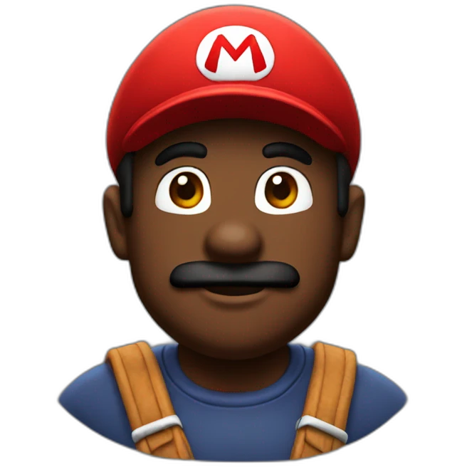 Black mario emoji