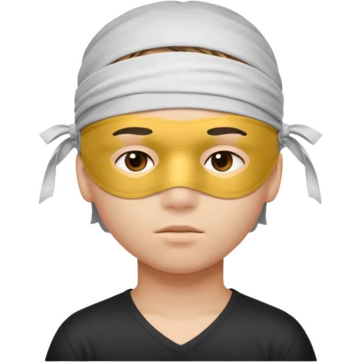 The boy is blindfolded emoji