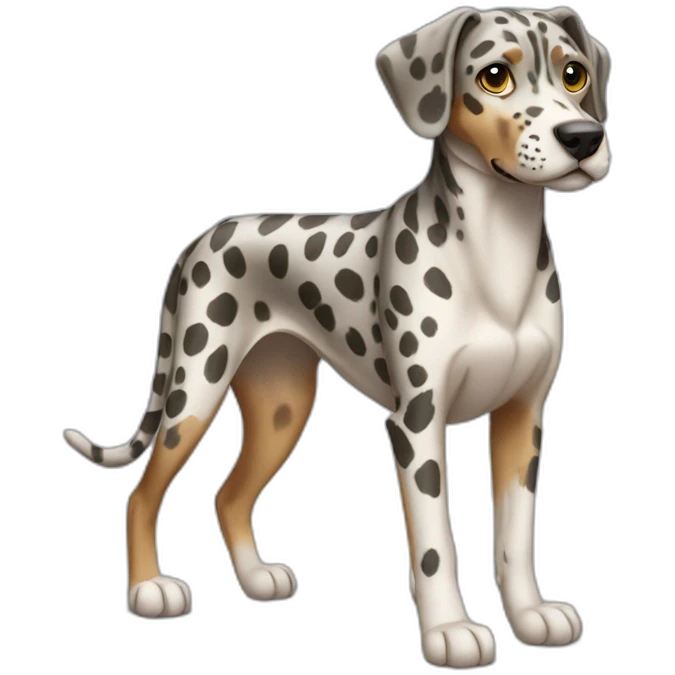 catahoula leopard dog full-body emoji
