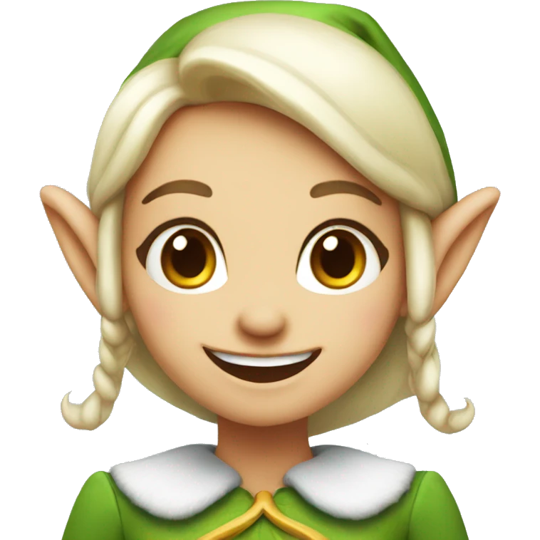 happy elf girl emoji