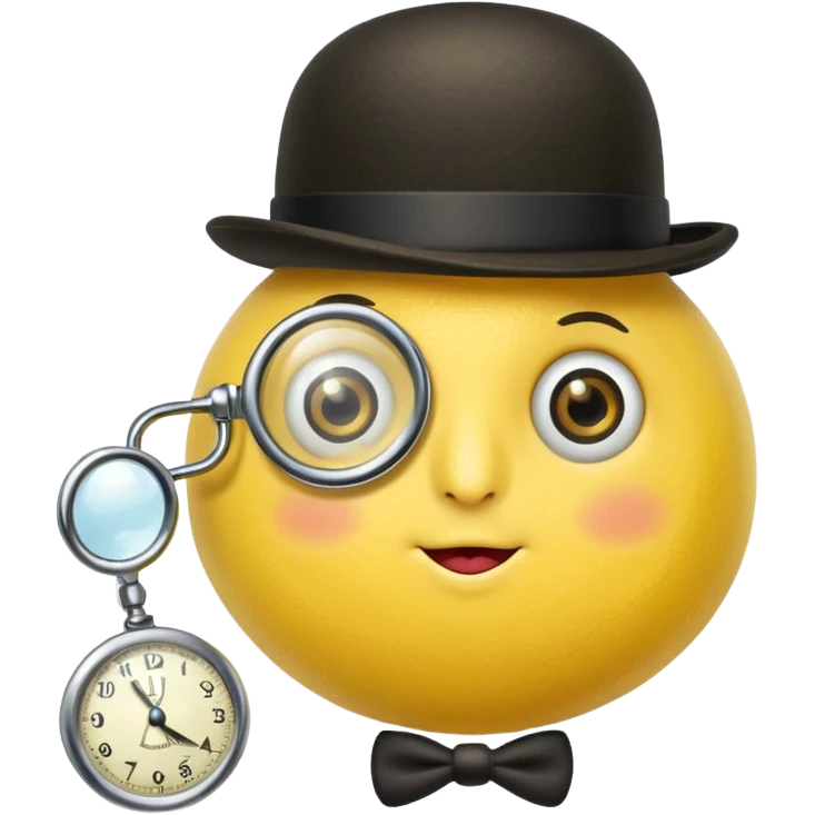 A lemon sporting a mini bowler hat and monocle.
































 emoji