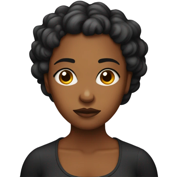 Black femme frowning emoji