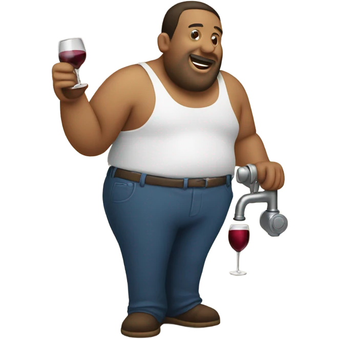 Wine tap on belly  emoji