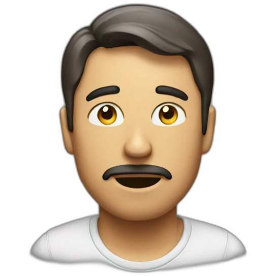 Man saying i have no money emoji