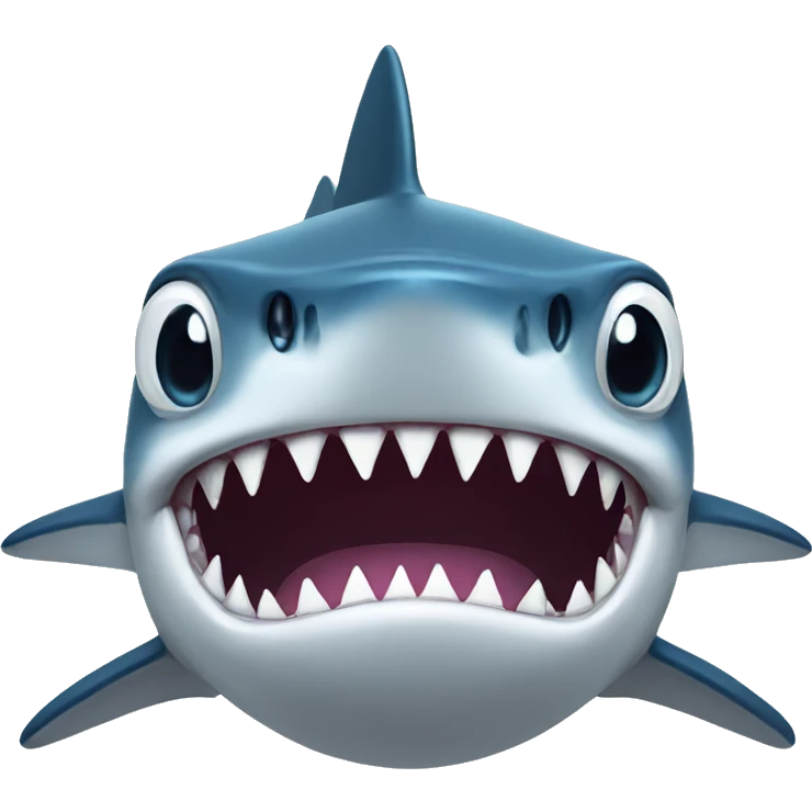 Shark with star eyes emoji