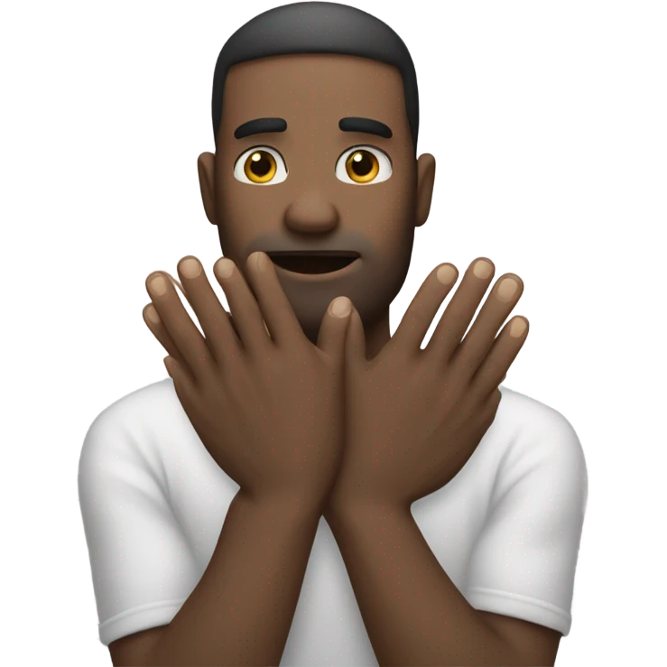 Man with fingers together emoji