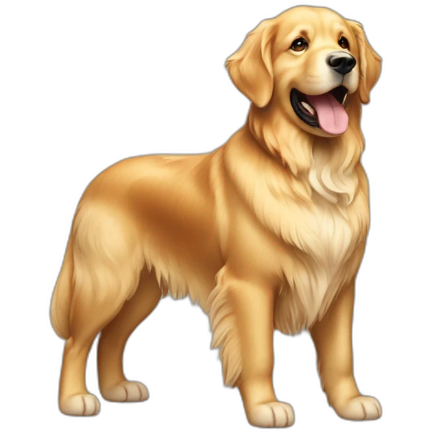 Dog golden retriever full-height emoji