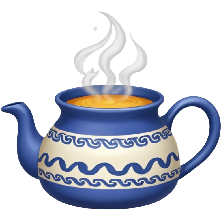 кружка чая и от нее идет пар в днском стиле emoji