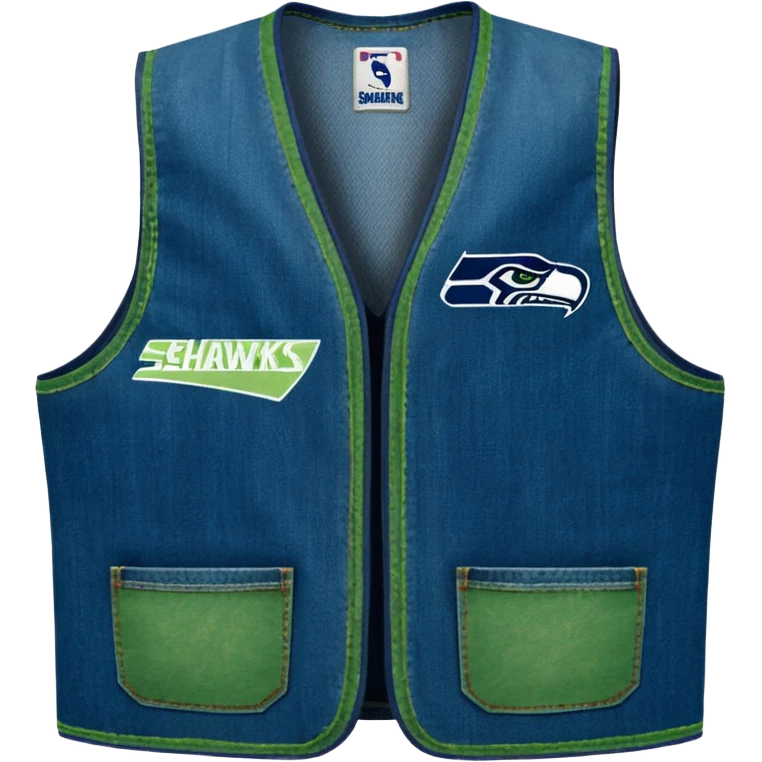 Seattle Seahawks Blue and Green Karate Vest emoji