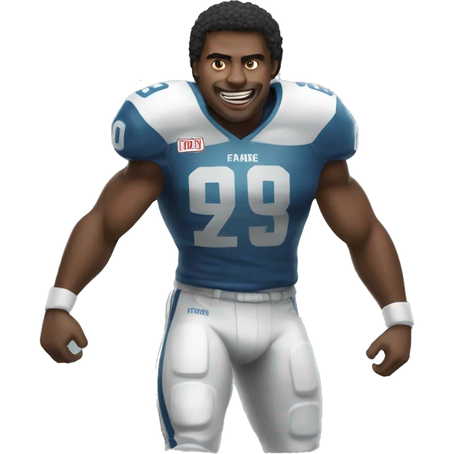 pumped up football player emoji