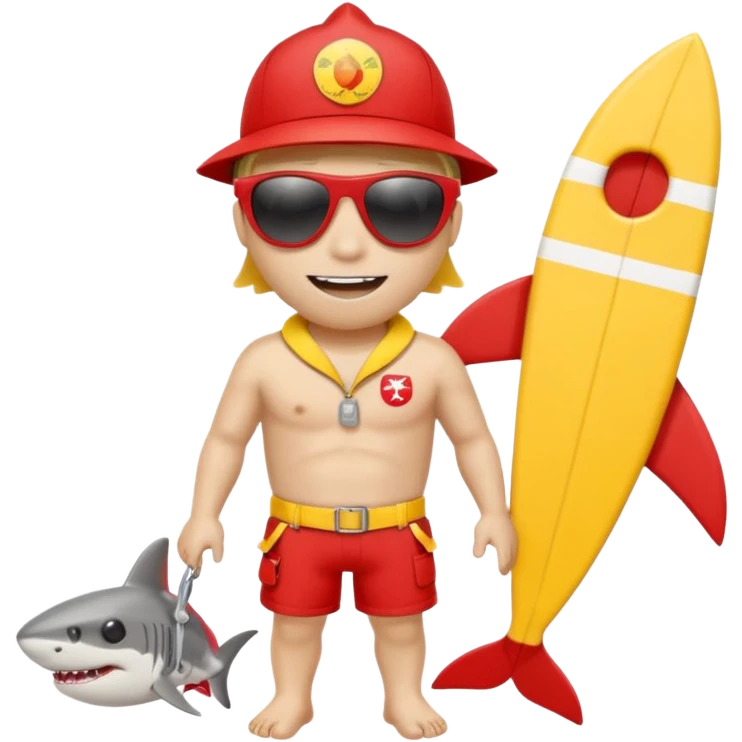 A shark that’s a Lifeguard emoji