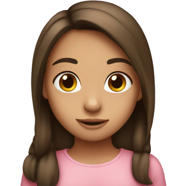 Shy flirty girl brunette emoji