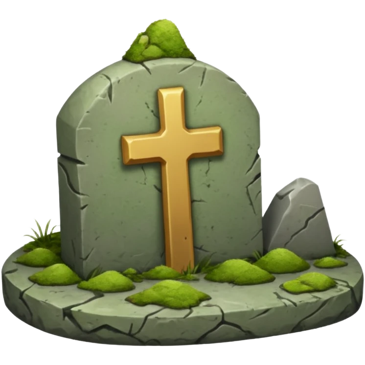 A 'Y' on a grave, no background emoji