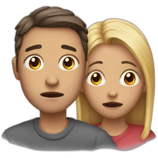 Two people crying emoji