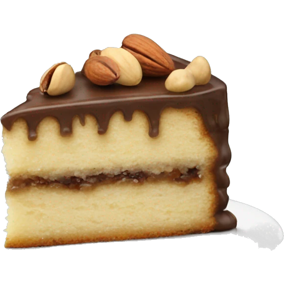 one slice of nut cake emoji