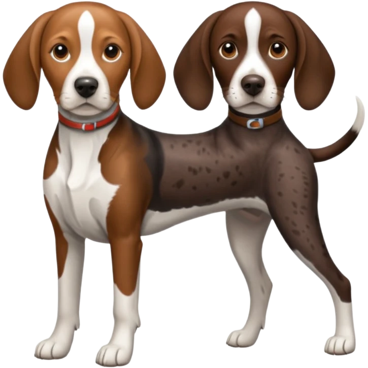 beagle and german shorthaired pointer emoji