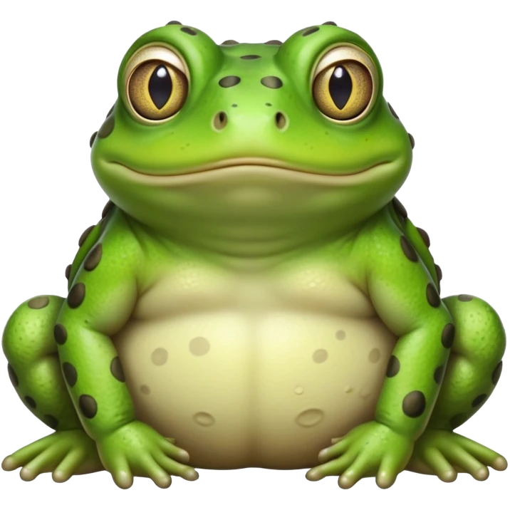 huge round green toad emoji